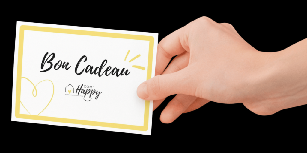 Visuel d'un bon cadeau à utiliser ou à offrir chez com happy